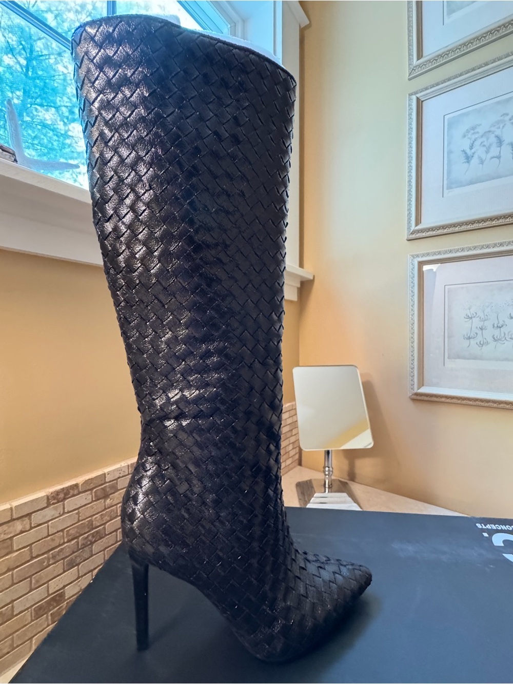 I.N.C. International Concepts Womens Savonia Boots Black Woven